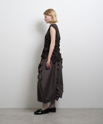 ドロストギャザーノースリーブカットソー | LANVIN en Bleu (Women