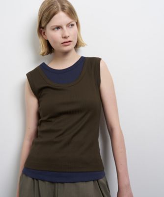 ＜LANVIN en Bleu (Women)＞レイヤードタンクトップ