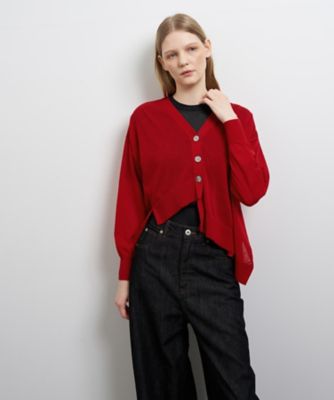 美品 ランバンオンブルー アシンメヘムコンビカーディガン ベージュ 38 羽織 美品 ランバンオンブルー アシンメヘムコンビカーディガン ベージュ 38