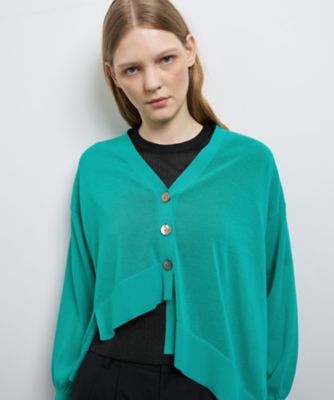 ＜LANVIN en Bleu (Women)＞アシンメヘムカーディガン