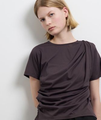 【新品】ランバンオンブルー　ボーダー　シフォン　リボン　カットソー　バックジップ LANVIN en Bleu (Women) / ランバン オン ブルー TOP