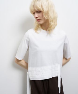 LANVIN en Bleu (Women)/ランバン オン ブルー アシンメテープフリルカットソー