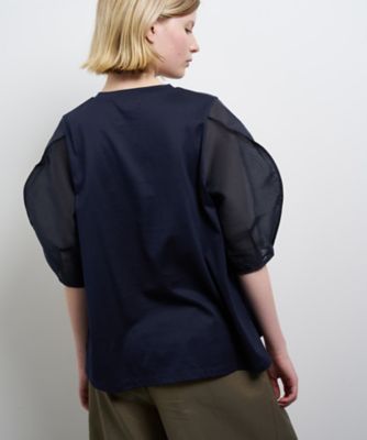 シアーコクーンスリーブコンビカットソー | LANVIN en Bleu