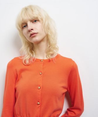 LANVIN en Bleu (Women)/ランバン オン ブルー メタルボタンベーシックカーディガン 62オレンジ トップス【三越伊勢丹/公式】