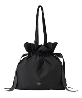 美品　LANVIN en Bleu ランバン★かごバッグ　トートバッグ　ブラック グログランギャザートートバッグ|LANVIN en Bleu | LANVIN en