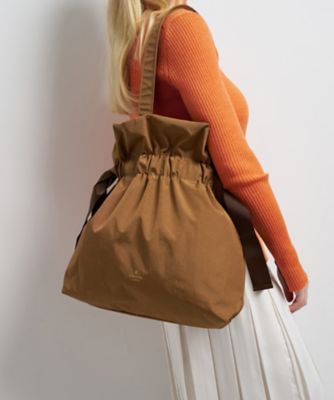 LANVIN en Bleu (Women)/ランバン オン ブルー グログランギャザートートバッグ 83チャイロ 旅行用かばん・バッグ【三越伊勢丹/公式】