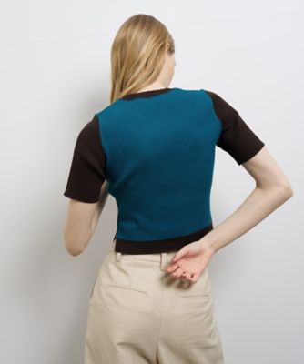 ランバン オン ブルー（LANVIN en Bleu）/カラーブロックリブニット カラーブロックリブニット | LANVIN en Bleu (Women)/ランバン オン