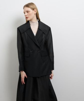 ＜LANVIN en Bleu (Women)＞２ｗａｙシアーテーラードジャケット