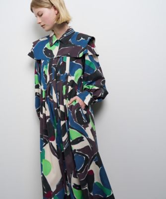 ＜LANVIN en Bleu (Women)＞Ａｒｔ　ｏｆ　Ｄａｎｃｅシャツワンピース