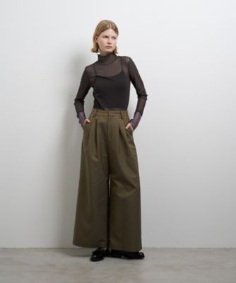 コットンギャバツータックパンツ | LANVIN en Bleu (Women