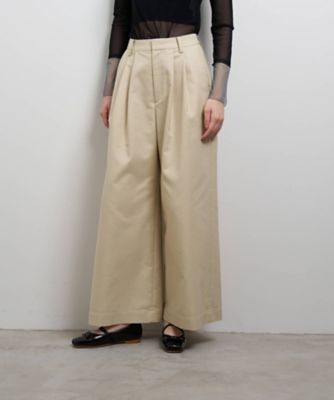 コットンギャバツータックパンツ | LANVIN en Bleu (Women