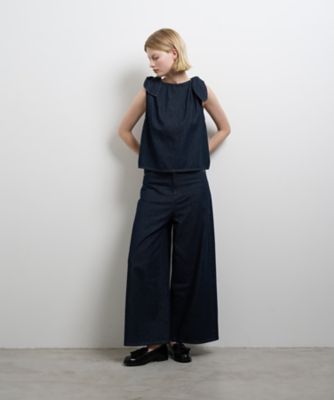 ショルダーリボンデニムブラウス | LANVIN en Bleu (Women