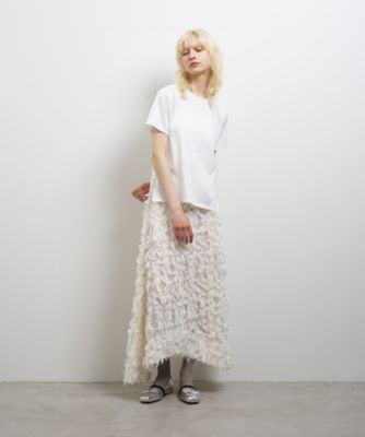 フラワービーズ刺繍Tシャツ | LANVIN en Bleu (Women)/ランバン