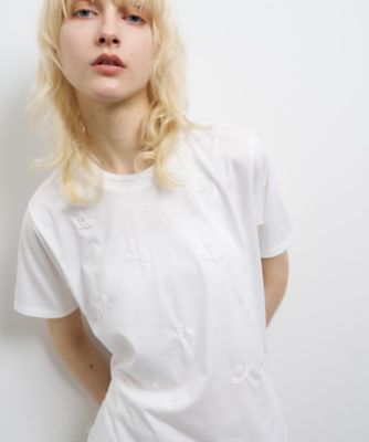 ＜LANVIN en Bleu (Women)＞フラワービーズ刺繍Ｔシャツ