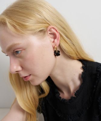 ＜LANVIN en Bleu (Women)＞ガラスカットビーズピアス