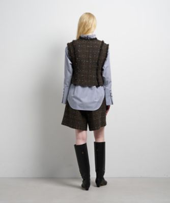 ツイードプルオーバーベスト | LANVIN en Bleu (Women)/ランバン