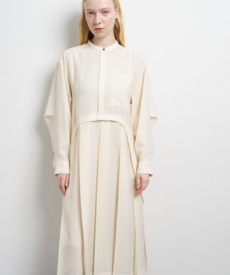 プリーツコンビシャツワンピース プリーツコンビシャツワンピース | LANVIN en Bleu (Women