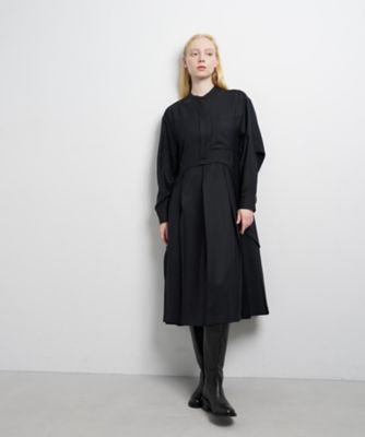 ＜LANVIN en Bleu (Women)＞プリーツコンビシャツワンピース
