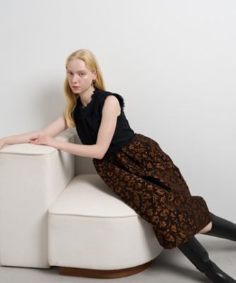 ＜LANVIN en Bleu (Women)＞ジャカードコンビワンピース