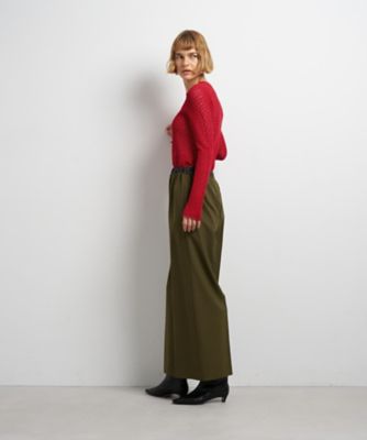 異素材ベルトゴムワイドパンツ | LANVIN en Bleu (Women)/ランバン