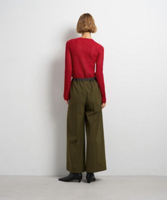 異素材ベルトゴムワイドパンツ | LANVIN en Bleu (Women