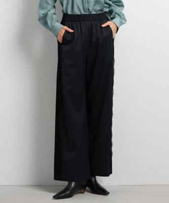 サイドレースウールゴムパンツ | LANVIN en Bleu (Women)/ランバン