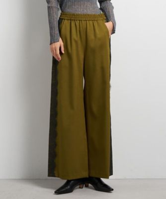 LANVIN en Bleu (Women)/ランバン オン ブルー サイドレースウールゴムパンツ 52キイロ パンツ・ズボン【三越伊勢丹/公式】