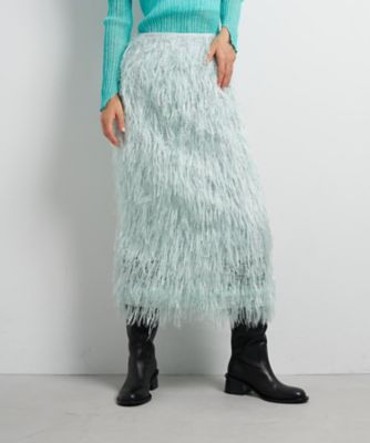 ＜LANVIN en Bleu (Women)＞フェザージャカードレイヤードスカート