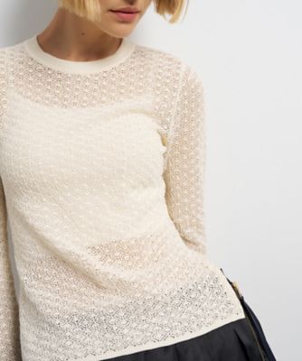 シアーレースニット | LANVIN en Bleu (Women)/ランバン オン