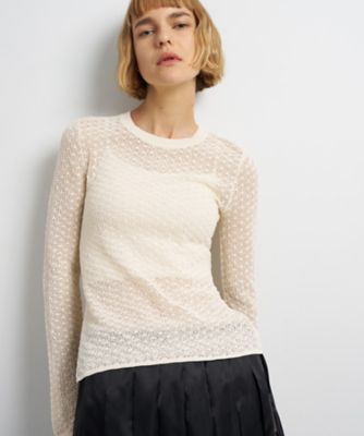 シアーレースニット | LANVIN en Bleu (Women)/ランバン オン ブルー