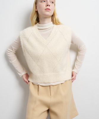 シャギーアイレットベスト | LANVIN en Bleu (Women)/ランバン