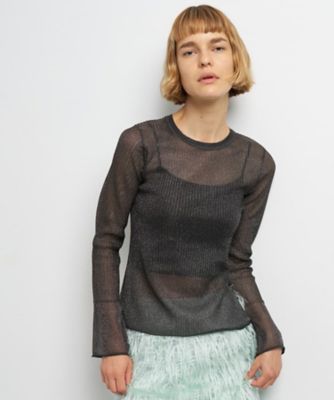 シアーリブフレアカフスニット | LANVIN en Bleu (Women)/ランバン