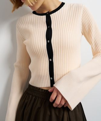 美品✨　ENFOLD ウールリブショートカーディガン クロップド丈　厚手　38 enfold ウールリブショート カーディガン - メルカリ