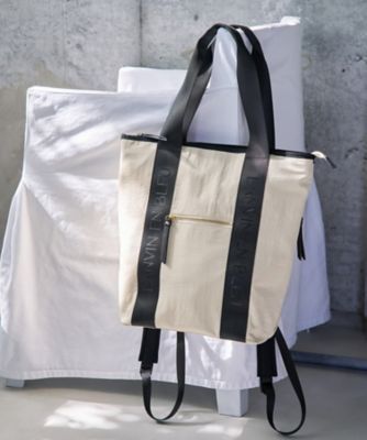 ＜LANVIN en Bleu (Women)＞ロゴテープ２ｗａｙリュック