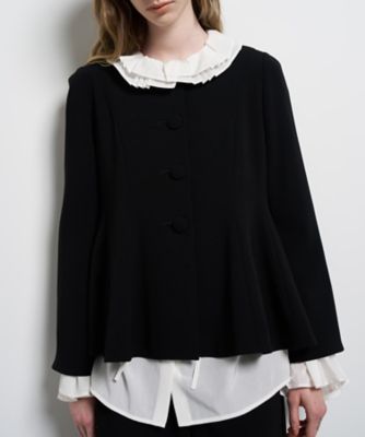 トリアセテートペプラムジャケット | LANVIN en Bleu (Women)/ランバン