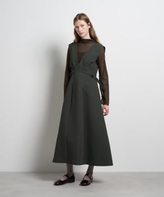 ダブルクロスジャンバースカート | LANVIN en Bleu (Women)/ランバン