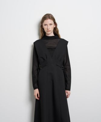 ダブルクロスジャンバースカート | LANVIN en Bleu (Women)/ランバン