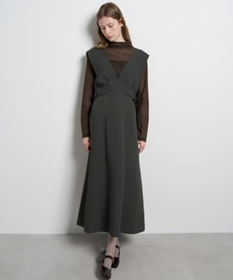 ダブルクロスジャンバースカート | LANVIN en Bleu (Women)/ランバン