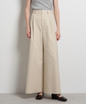 ＜LANVIN en Bleu (Women)＞コットンギャバワイドパンツ