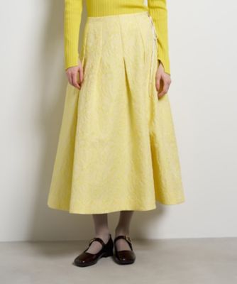 カラスヤマHOUSE OF LOTUS カットジャカードタックスカート カラスヤマHOUSE OF LOTUS カットジャカードタックスカート フリンジ