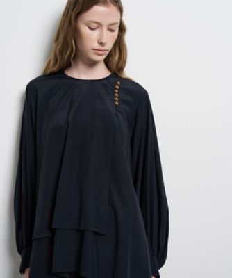 トリアセローンフレアブラウス | LANVIN en Bleu (Women)/ランバン