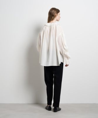 トリアセローンフリルカラーブラウス | LANVIN en Bleu (Women