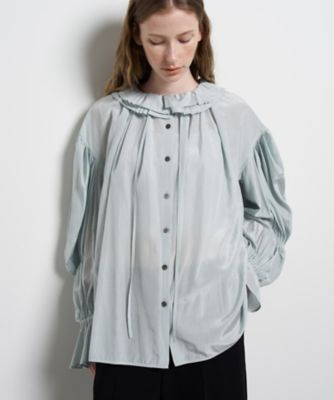 【美品】KAI フラットカラーブラウス Whim Gazette DENIMフラットカラーブラウス美品