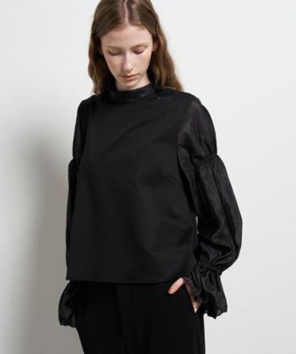 ギャザースリーブコンビカットソー | LANVIN en Bleu (Women)/ランバン