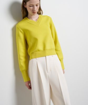 ダブルフェイスVネックニット | LANVIN en Bleu (Women)/ランバン