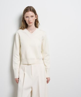 ダブルフェイスVネックニット | LANVIN en Bleu (Women)/ランバン