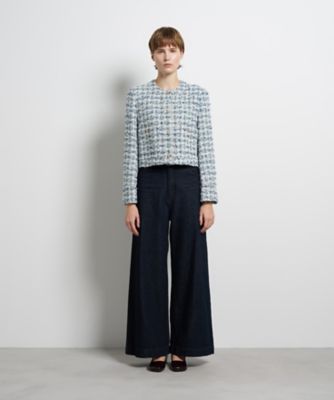 り*ん様 デパリエ　ミックスヤーンツイードジャケット38 リボンヤーンツイードジャケット | LANVIN en Bleu (Women)/ランバン