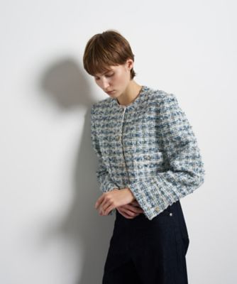 リボンヤーンツイードジャケット | LANVIN en Bleu (Women)/ランバン 