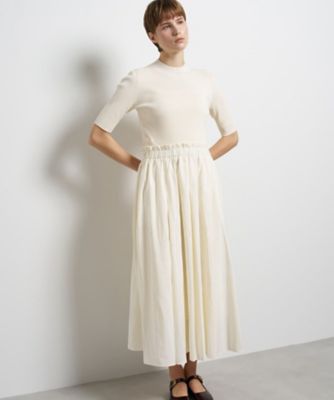 ＜LANVIN en Bleu (Women)＞ハーフスリーブニットコンビワンピース