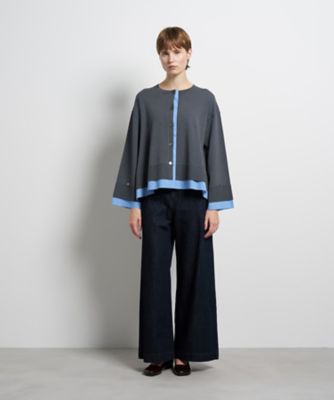 シャツトリムニットコンビカーディガン | LANVIN en Bleu (Women